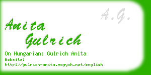 anita gulrich business card